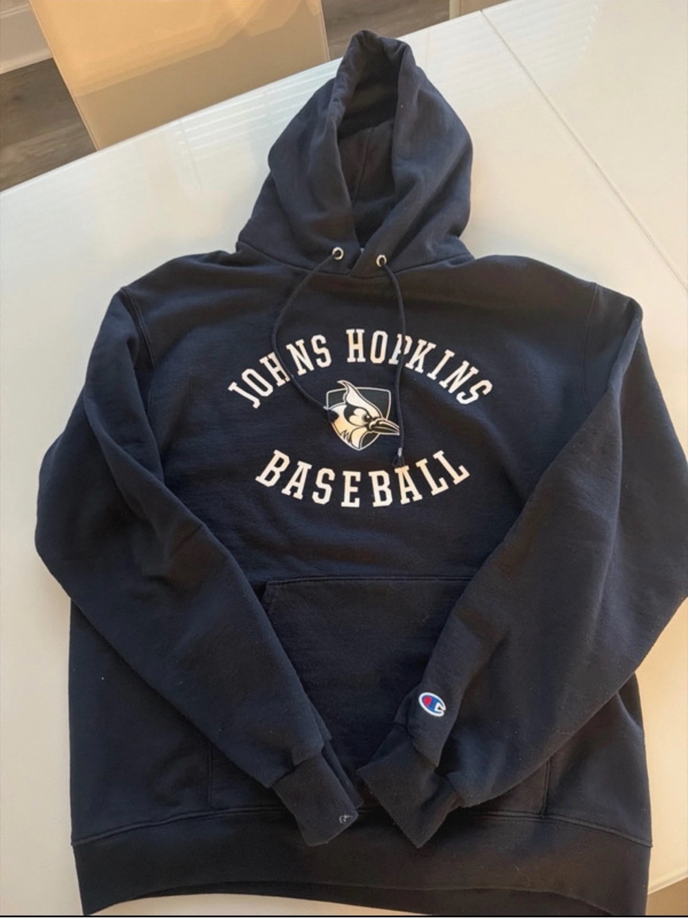 Johns Hopkins Baseball Navy Hoodie sz M